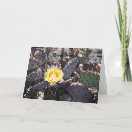 Gul kaktusblomma på våren tack kort