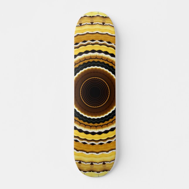 Gul kaleidoscope skateboard bräda 20 cm (Framsida)