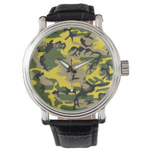 Gul kamouflage armbandsur