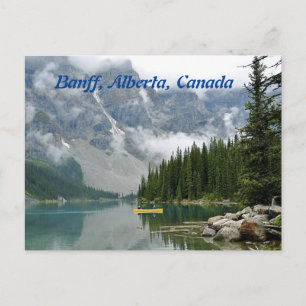 Gul kanot, Banff, Alberta, Kanada Vykort