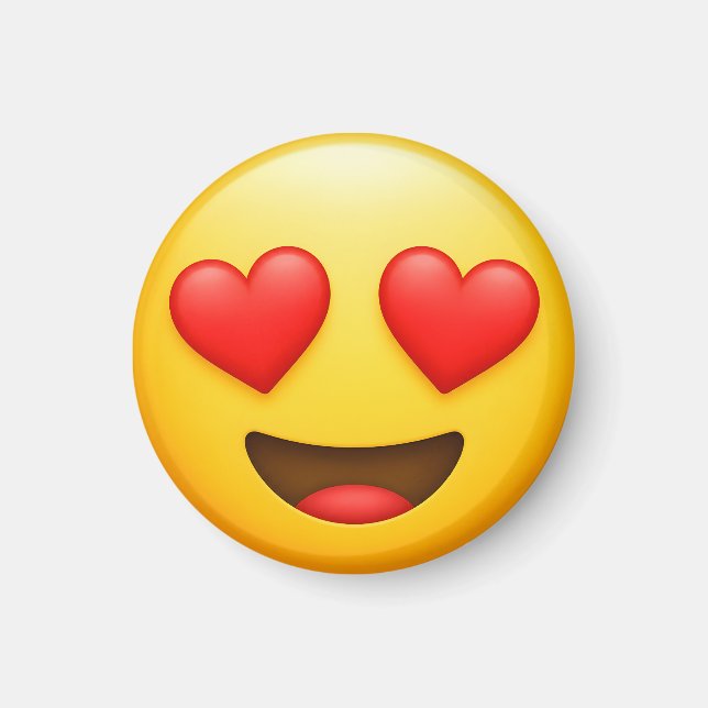 Gul kärleksemoji magnet (Framsidan)