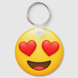 Gul kärleksemoji nyckelring
