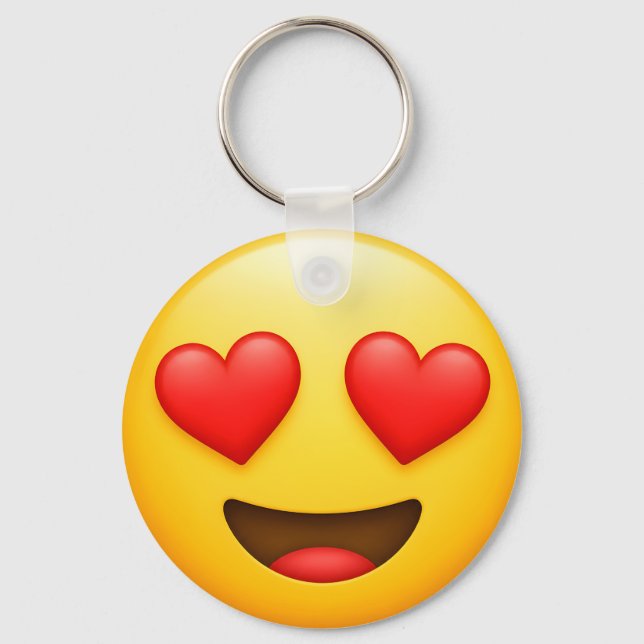 Gul kärleksemoji nyckelring (Framsida)