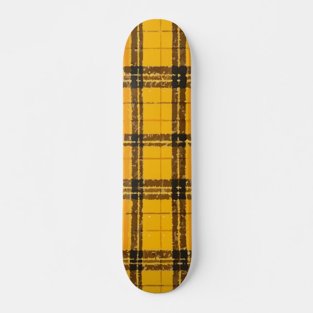 Gul Karorad Ljus Mönsterdesign Mini Skateboard Bräda 18,5 Cm (Framsida)