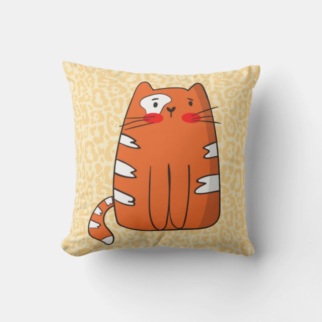 Gul katt kudde (Framsida)