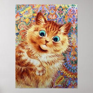 Gul katt, Louis Wain Poster