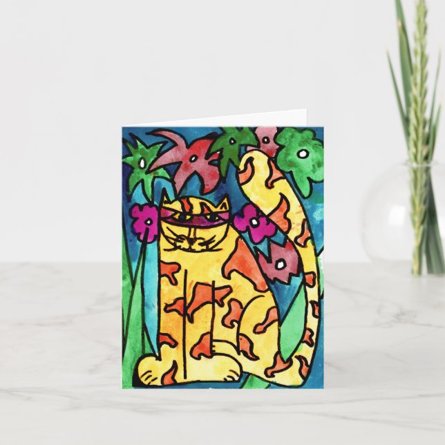 Gul katt •, Nick Abrams, åldras 8 - kortet Kort (Framsida)