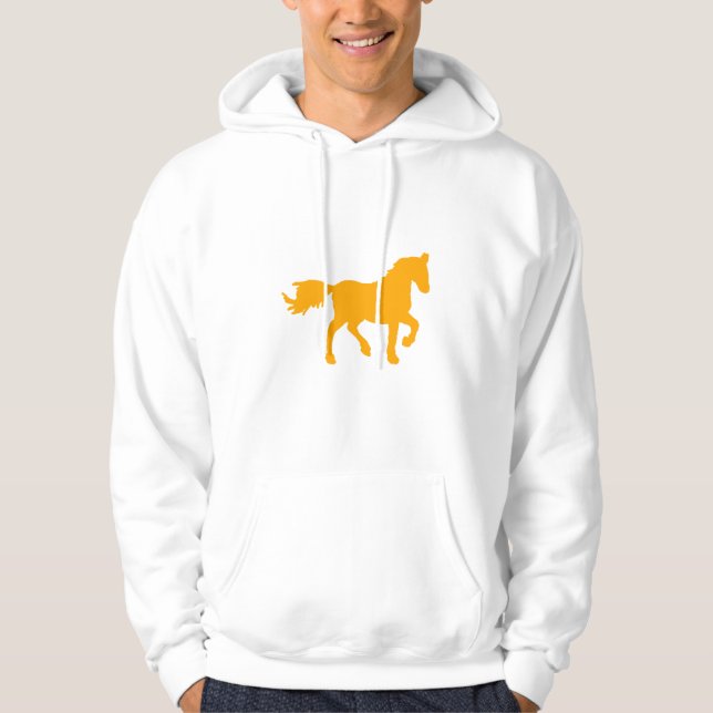 Gul kinesisk zodiak häst hoodie (Framsida)