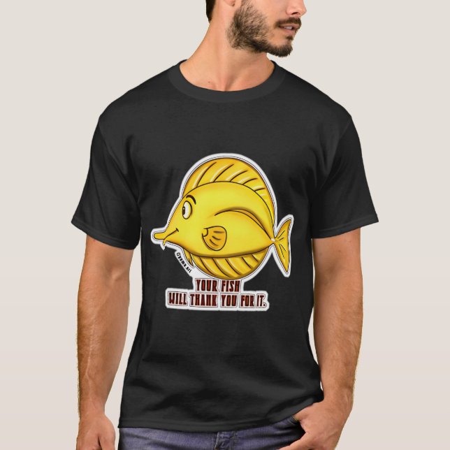 gul kirurgfisk t shirt (Framsida)