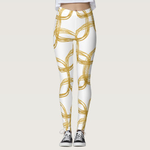 Gul Klottercirklar Modern Chic Välj Valfri Färg Leggings