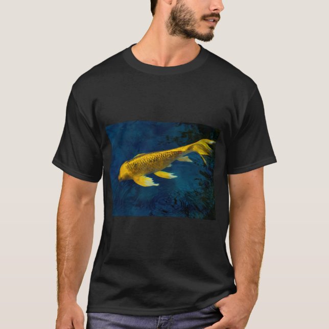 Gul Koi-fisk T Shirt (Framsida)