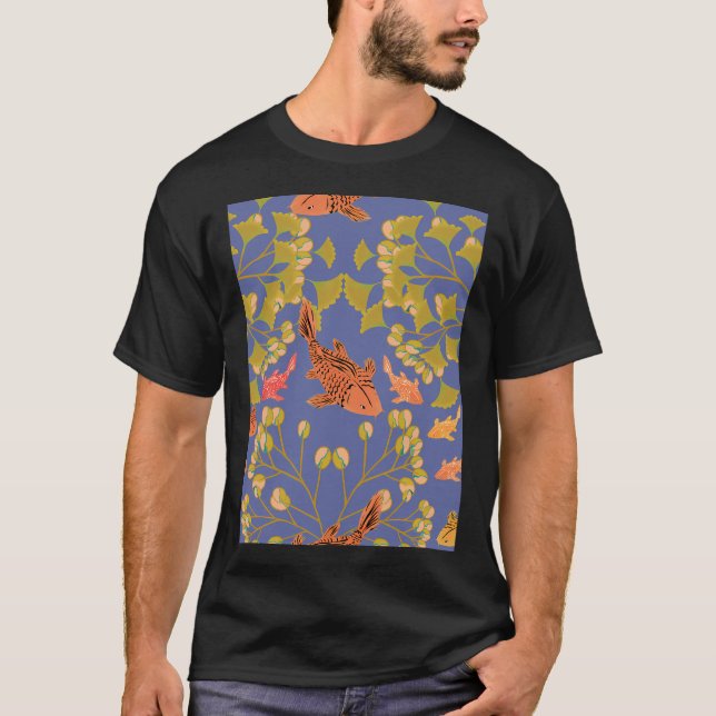 Gul Koi & Gingko Drömmar T Shirt (Framsida)