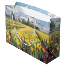 Gul konst för Impressionism för vårtulpanblommor