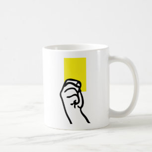 Gul kortfotboll kaffemugg