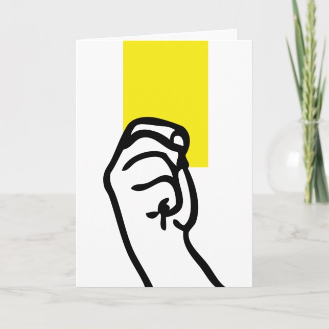 Gul kortfotboll kort (Framsida)