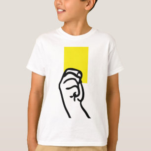 Gul kortfotboll tee shirt