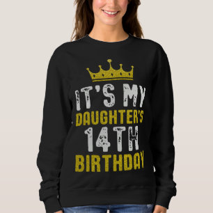 Gul krona 14-årsdag för dotter från mamma pappa t shirt
