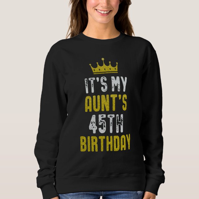 Gul krona 45-årsdag för faster från systerdotter s t shirt (Framsida)