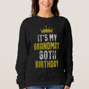 Gul krona 60-årsdag för mormor från barnbarn t shirt