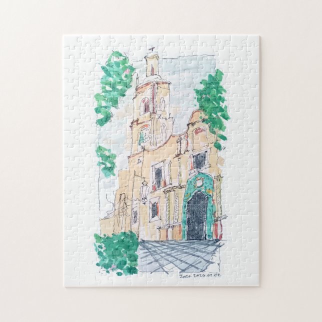 Gul kyrka pussel (Vertikal)