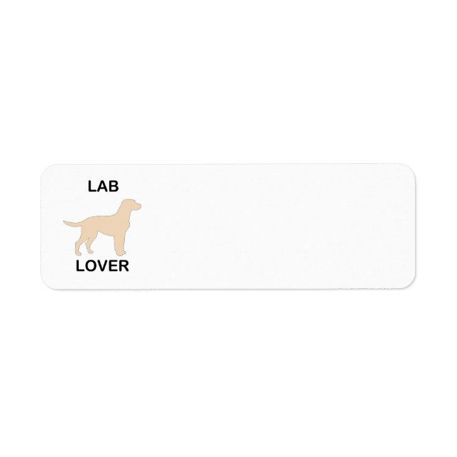 gul lab älskare returadress etikett (Framsidan)