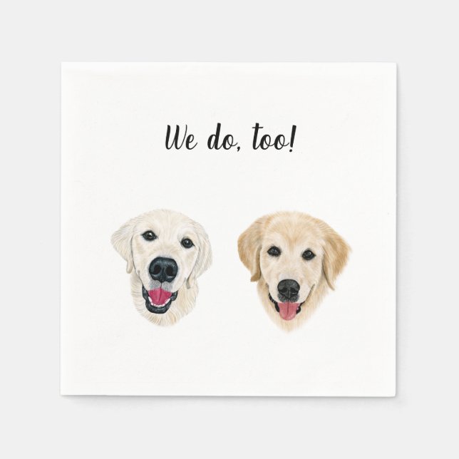 Gul lab Anpassningsbar Cocktail Napkin Pappersservett (Framsidan)