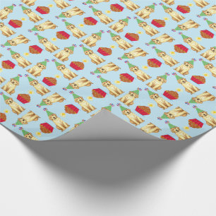 Gul lab för födelsedagstupkaka presentpapper