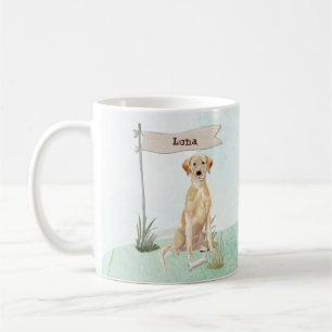 Gul lab Grattisar om ny Hund Kaffemugg