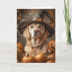 Gul Lab Halloween Helgkort
