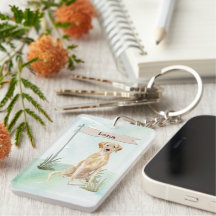 Gul lab Hund för anpassat namn