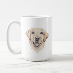 gul lab Hund Mugg   15 oz