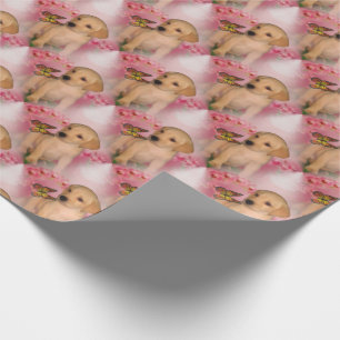 Gul lab hundfjärilsmusflugan (Mönster) Presentpapper