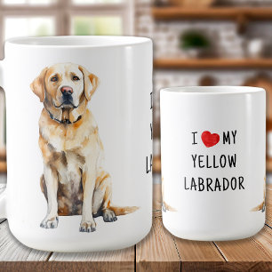 gul lab - I Kärlek My Gult Labrador Kaffemugg