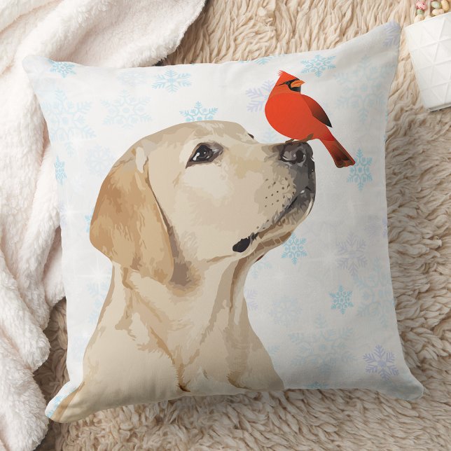 Gul lab jul Labrador Kudde (Skapare uppladdad)
