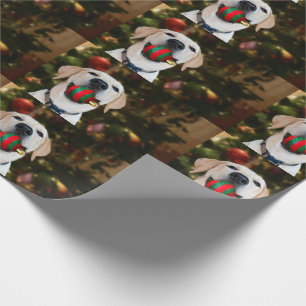 Gul lab julboll presentpapper