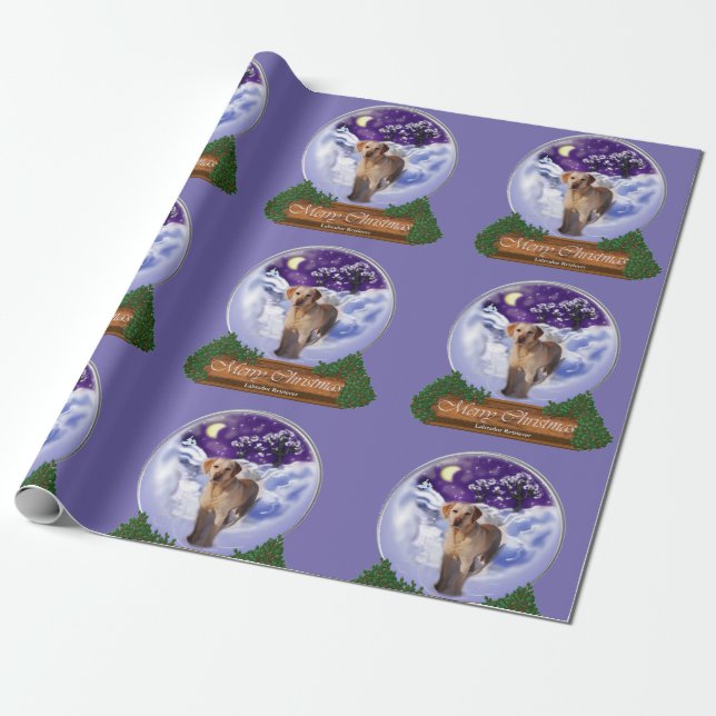 Gul lab julhelg presentpapper (Utrullad)