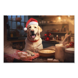 Gul lab julkakor Festive Helgdag Fototryck