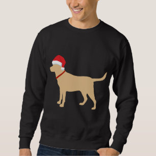 Gul lab jultomten Hat Cute Labrador-julgåva Lång Ärmad Tröja