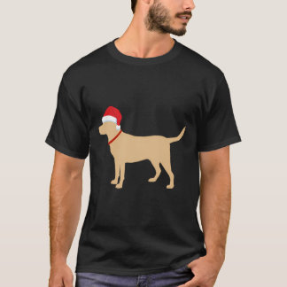 Gul lab jultomten Hat Cute Labrador-julgåva T Shirt