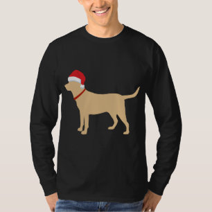 Gul lab jultomten Hat Cute Labrador-julgåva T Shirt