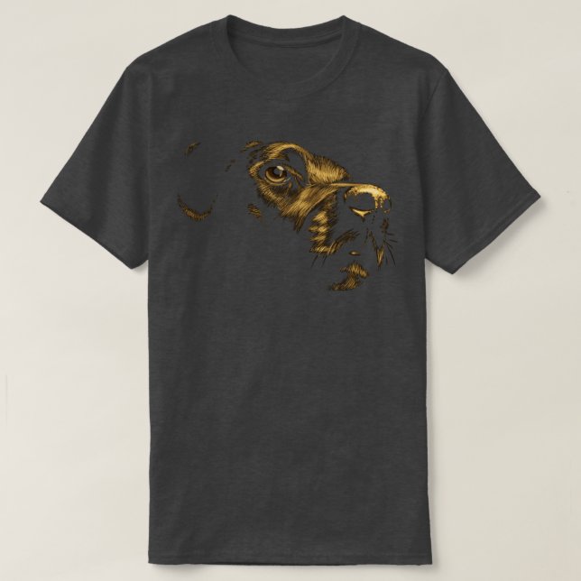 Gul lab Kärlek Golden hämmare Älskare Hundägare L T Shirt (Design framsida)