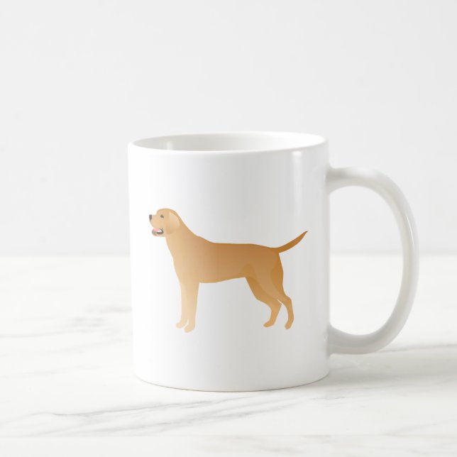 Gul lab - Labrador Retriever Breed Silhouette Kaffemugg (Höger)