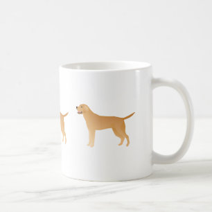 gul lab - Labrador Retriever Breed Silhouette Kaffemugg