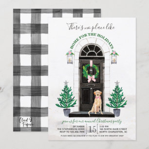 Gul lab Labrador Retriever Julfest Inbjudningar