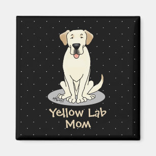Gul lab Mamma (Labrador Retriever Mamma) Cute Hund Magnet