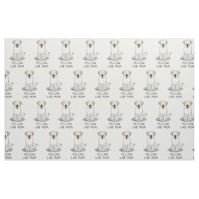 Gul lab Mamma (Labrador Retriever Mamma) Cute Hund Tyg (Fat Quarter)