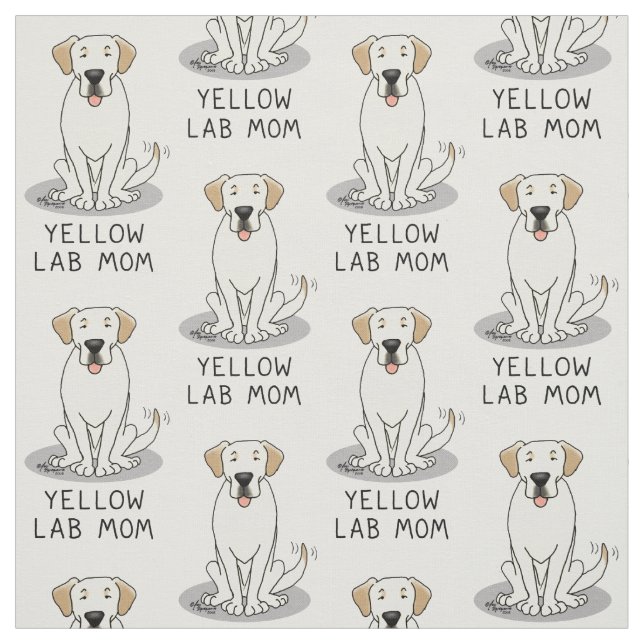 Gul lab Mamma (Labrador Retriever Mamma) Cute Hund Tyg (Provkarta)