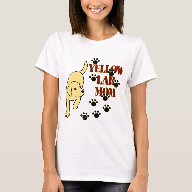 Gul lab mamma t-shirt (Framsida)