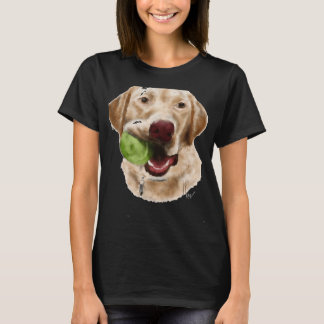 Gul lab med Grönt Boll T Shirt