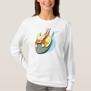 Gul lab modern snöSled Tee
